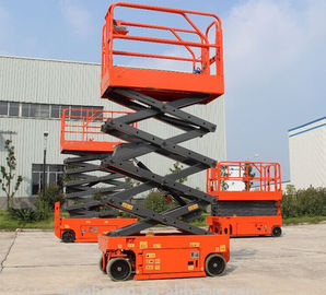 ประเทศจีน Orange Electric Scaffold Lift Mobile Access Platform การทำงานที่ยืดหยุ่น โรงงาน